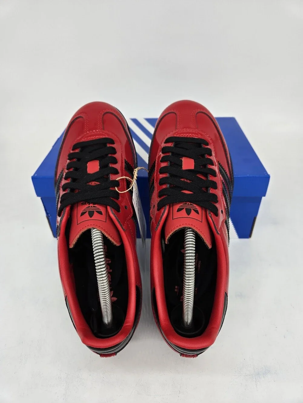adidas Women's Samba OG IH3989 Better Scarlet Black Patent Shoes Size 7.5 - Picture 5 of 8